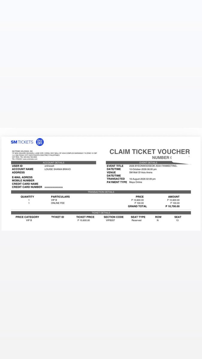 shnbrv_'s tweet photo. wts lfb

Byeon woo seok: The secret library October 10,2026 (Fanmeet)
Selling my VIP B Row N Seat 13
Meet up @ SM City Cebu/ SM Seaside
RFS:Conflict of schedule

#BYEONWOOSEOKinManila https://t.co/tzKsUb1tAP