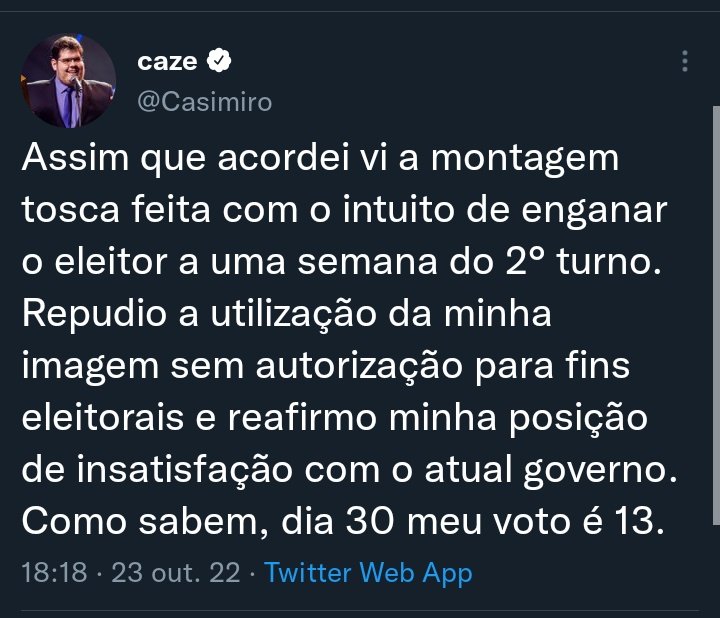 desmentindobozo's tweet photo. Pouco se comenta hoje em dia, mas estava lembrando aqui que em 2022, na última semana da eleição, o Flávio Bolsonaro simplesmente divulgou uma foto falsa de que o Cazé teria declarado apoio ao seu pai no 2° turno. Foi surreal. https://t.co/bfBYNssxQs