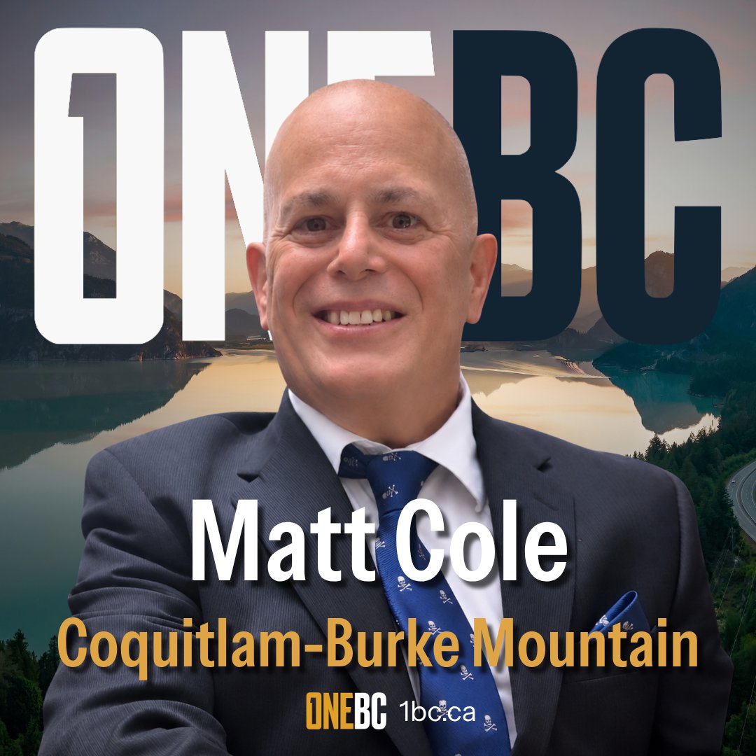 One_BCHQ's tweet photo. OneBC is happy to announce Matt Cole as our candidate for Coquitlam-Burke Mountain! https://t.co/hB8AgKrhze