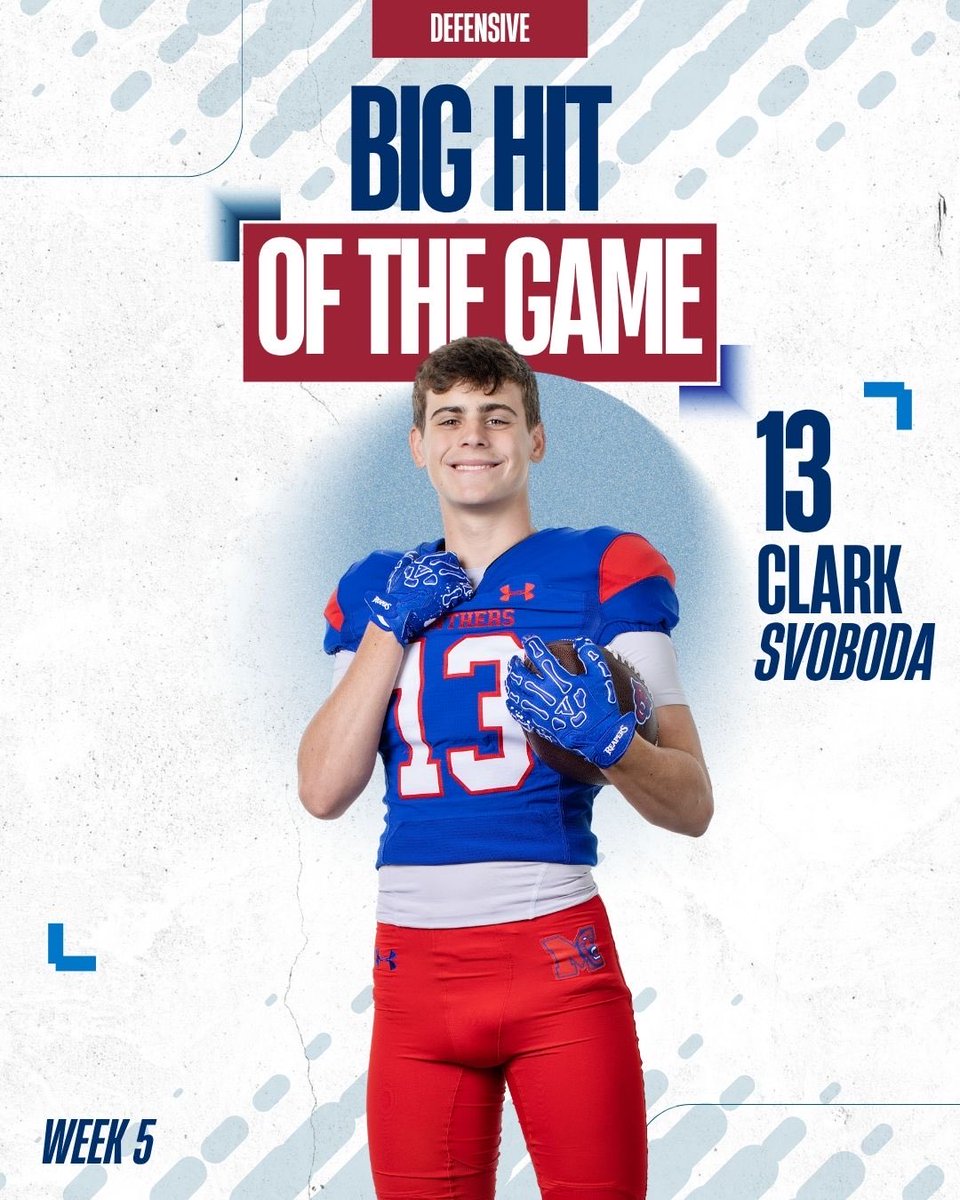 MidwayFB's tweet photo. Week 5 vs Lake Belton
Defensive Awards:

Player of the Game: @caden_byrd_ 
Big Play: @CalebRieger24 &amp; @HudsonDKing 
Big Hit: Clark Svoboda https://t.co/hYf9zrg79W