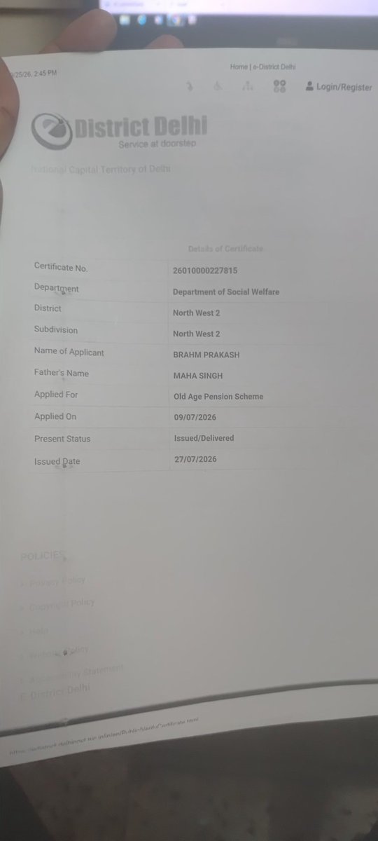 sanjeev5474's tweet photo. @PMOIndia @dswGNCTD @MSJEGOI @gupta_rekha @pib_MoSJE जुलाई माह से दिल्ली में पेंशन लंबित है, संबंधित अधिकारियों को कई बार ई-मेल करने के बावजूद अभी तक कोई सुनवाई नहीं हुई।
कृपया तत्काल जाँच कराकर लंबित पेंशन जल्द से जल्द जारी कराने की कृपा करें। https://t.co/9J7DR6pnVL