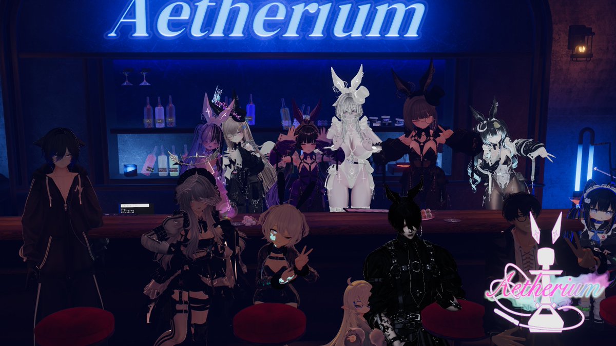 lui_vrchat's tweet photo. 昨日までのvrc

#VRCエーテリウム でした
みんなバニー姿での特別営業、楽しんでもらえたようですね♪
集合写真と営業中のお写真をどうぞ
最後の1枚はサービスショットですw https://t.co/i1MUkuNgtN