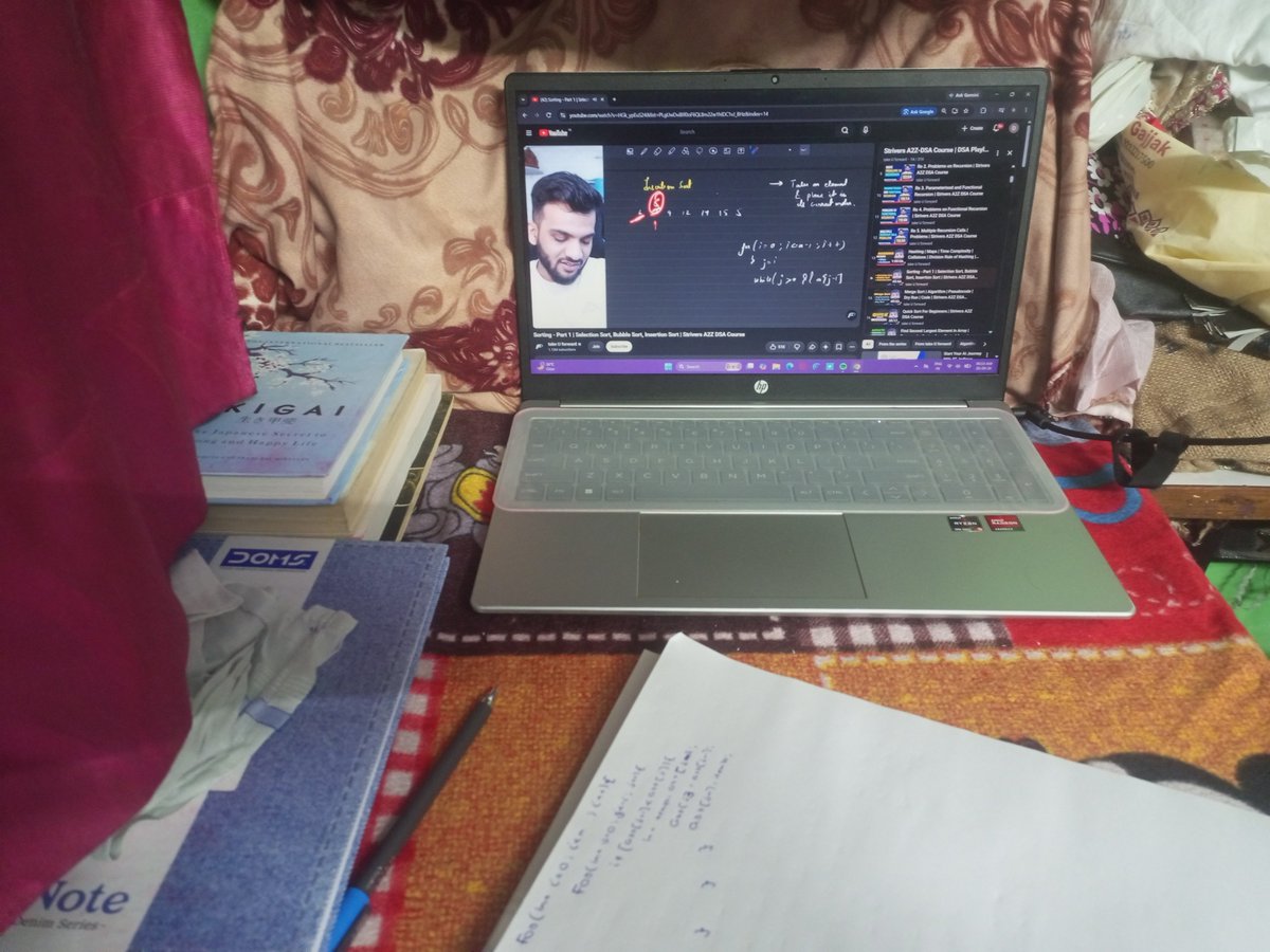 dev_190207's tweet photo. Day-7 Learning DSA
Today topic is Selection, Bubble, Insertion and Merge sort https://t.co/OAiAREkJ7t