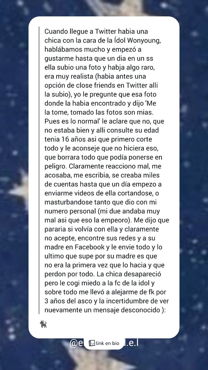eabmodel_'s tweet photo. #eabmodelchisme 

16 años y no era la primera vez que lo hacía... espero que actualmente esté mejor su salud mental y que feo que te tocara vivir eso también.😿 https://t.co/rXnueJrJWp