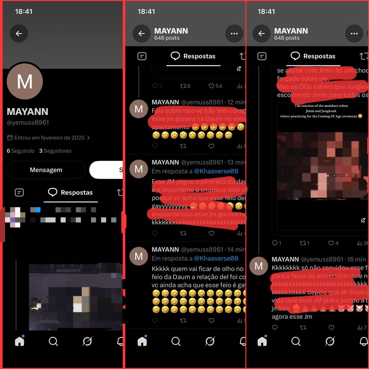 mizzieReportOT7's tweet photo. ⚠️🚨MASS REPORT 🐥⚠️🚨

Essa conta vem espalhando ataques e ódio no 🐥 a um bom tempo, denunciem.

🔗https://t.co/AwdyCwHY5O

📌 Categorias:
• Assédio e abuso
• Ataques direcionados
• Fake news
• Ódio 
• Spam 

Não engajem 🚫 https://t.co/hkPWgPHz7p