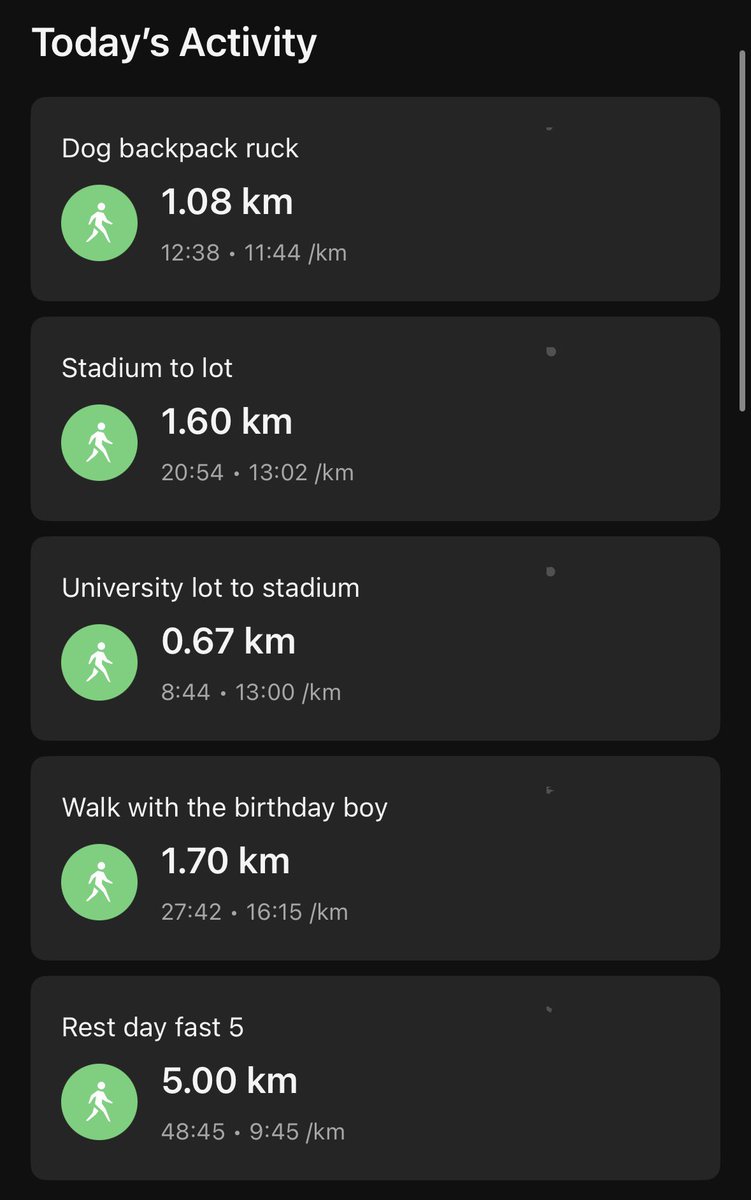 jambzecdn's tweet photo. Last week I walked 67+ km &amp; wondered if it was possible to avg 10/day &amp; hit an another PR, of 70 km? It’s my rest day, but did log 10, &amp;  71.29 km for the current Strava week!!! Optimal timing with days getting shorter &amp; weather cooling off. https://t.co/29HP5LmLcK