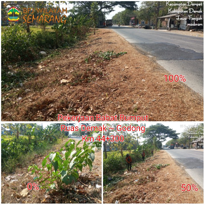 bpjwilsmg's tweet photo. Pekerjaan Babat Rumput
Ruas Deamak - Godong
Jum’at, 25 September 2026
#sahabatjalancantik #kemalajateng #ngopeninglakoni #AhmadLuthfi
@TajYasinMZ
@dpuprjateng
@humasjateng
@KemalaJateng https://t.co/71UaHmQkCf