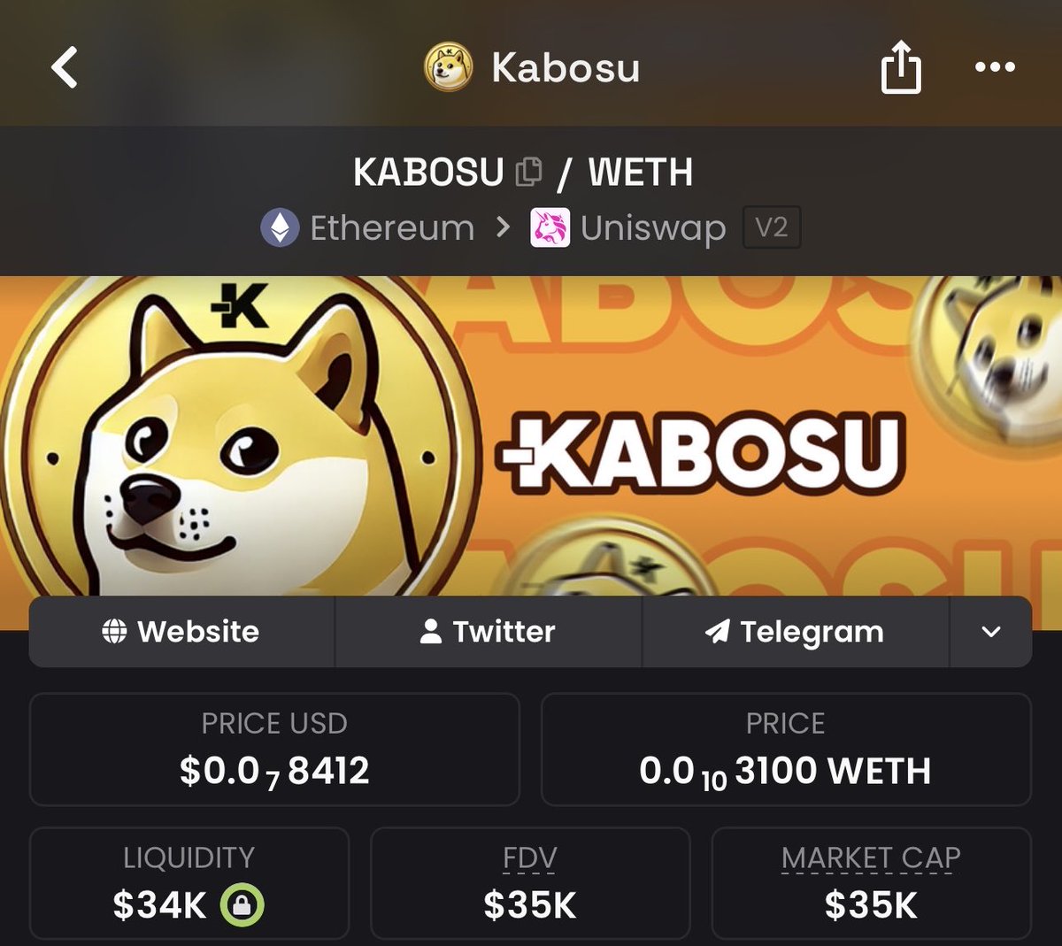 ArkofDavId8935's tweet photo. This is a very long term investment 

It will do well, if you can be patient with it. 

Cryptocurrency = KABOSU

Category = Memecoin

MCAP: $35k

Chain: Ethereum 

“When it moves, it will be glorious”

CA: 

0xb3E41D6e0ea14b43BC5DE3C314A408af171b03dD https://t.co/zkWiFT0NSX
