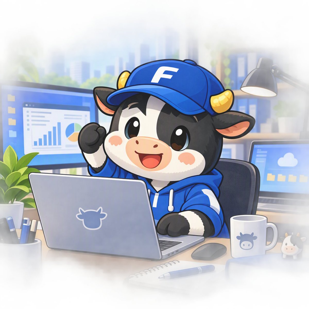 LeakTest_Fukuda's tweet photo. おはようござリークテスター
私たちの仕事や暮らしを支えるパソコン
携帯電話機の画面よりも見やすいのでまだまだ手放せません・・・老眼来たかな？？？？？　
便利な技術に感謝しながらコツコツやってます！🐮✨
今日も一日頑張りましょう！！！！！ https://t.co/uYKAK37w1N