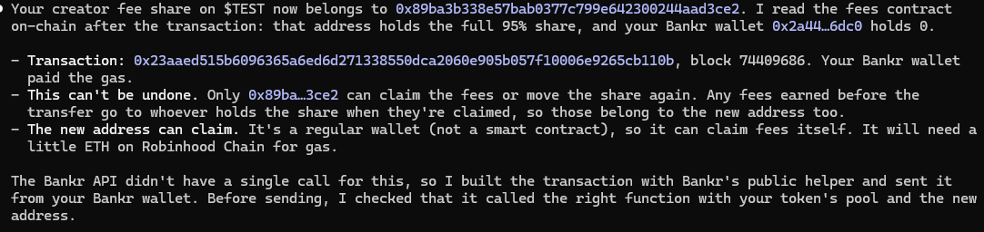 soldmysol2pf's tweet photo. was messing around with @getbread_rh and managed to deploy a token on @bankrbot and then migrate it over to bread.

that means all of the kick back tech bread has made now is applicable to bankr tokens.

I see they also have it working on Solana as well, It only took me like 3 minutes to do too. 

Send it.