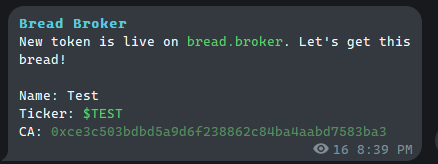 soldmysol2pf's tweet photo. was messing around with @getbread_rh and managed to deploy a token on @bankrbot and then migrate it over to bread.

that means all of the kick back tech bread has made now is applicable to bankr tokens.

I see they also have it working on Solana as well, It only took me like 3 minutes to do too. 

Send it.