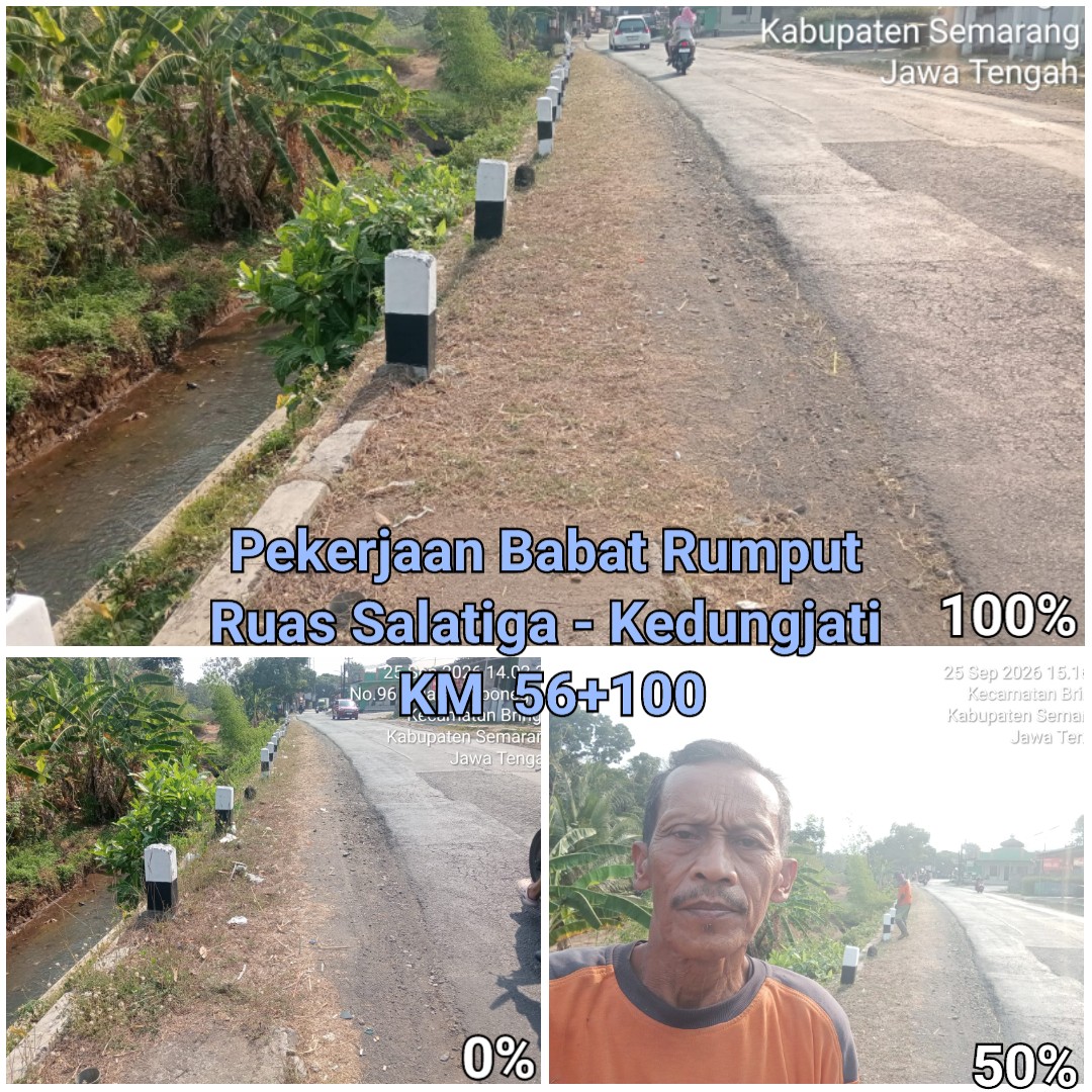 bpjwilsmg's tweet photo. Pekerjaan Babat Rumput
Ruas Salatiga - Kedungjati
Jum’at, 25 September 2026
#sahabatjalancantik #kemalajateng #ngopeninglakoni #AhmadLuthfi
@TajYasinMZ
@dpuprjateng
@humasjateng
@KemalaJateng https://t.co/2K897J5pj9