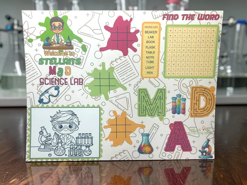 mcwilsonky's tweet photo. Check this out from Angelica at @Athyme2beecomfo and her shop on #Etsy
Personalized Mad Scientist Activity Placemat, printed and shipped to you
https://t.co/4iNBf3yZut
#partysupplies #starseller #etsyshop #handmade #papercraft https://t.co/X4eBhJAcg0