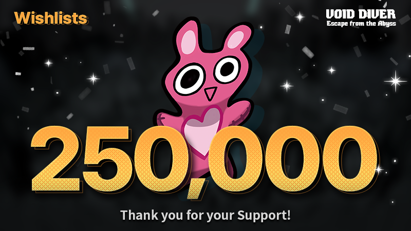 studionemo_de's tweet photo. VOID DIVER HIT 250,000 WISHLISTS!
Thank you to everyone making this happen! 🙇

#GameDev https://t.co/JouOL7Q0eX