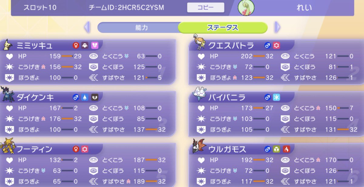 rainych525's tweet photo. レギュM-B環境最速のメガフーディン。基本戦術としてはかそくめいそうみがわりバトンではあるが、紙耐久ながらも高速アタッカーなのでバトンサポートなしでも戦える点が長所。強特性コピー出来ると面白かった。苦手とする霊炎悪タイプに対してはヒスイダイケンキでフォロー。殿堂入り #rainych_poke https://t.co/1lnpgvV6to
