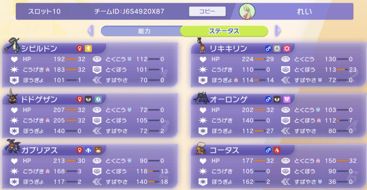 rainych525's tweet photo. 今回の主役はメガシビルドン。両刀性能があるり技も豊富で特性も効果モリモリ。今回は特殊ではなくとぐろをまく物理型で採用。タイプと特性で実質弱点なしで耐久性も高く、ドレインパンチでさらに耐久する。少ない欠点である中途半端なすばやさはスイッチトリルして立ち回る。殿堂入り #rainych_poke https://t.co/qzw6qZKV9i