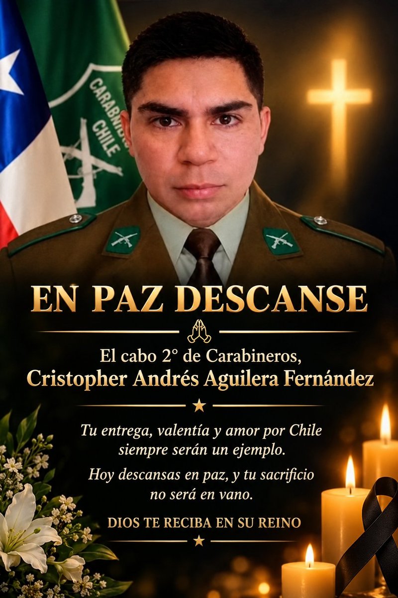 antofaopina2022's tweet photo. Justicia.!!
Hombre de nacionalidad extranjera asesina a uno de nuestros carabineros.
Hasta cuándo?
Q.E.P.D
Christopher Aguilera🕯️ https://t.co/nDM8OjAUpP