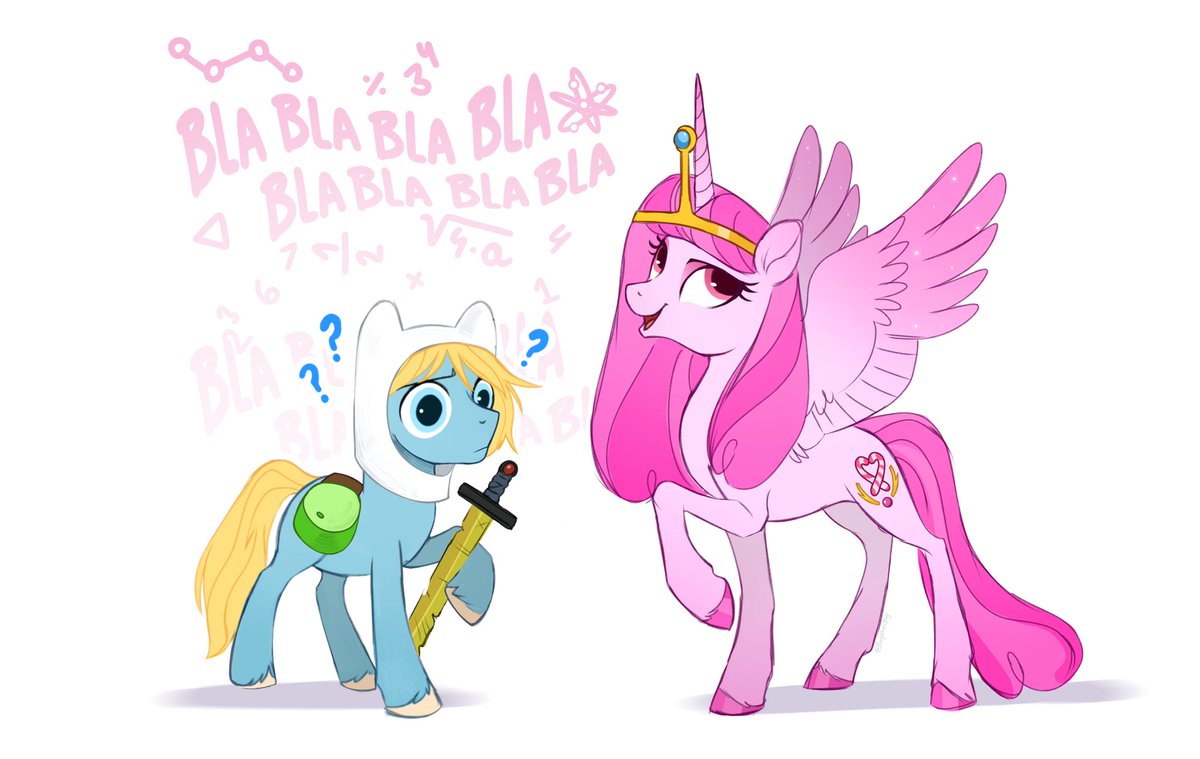 shellbayshell's tweet photo. Princess Bubblegum and Flint the pony #mlp #adventuretime https://t.co/wRhog2h8Vd