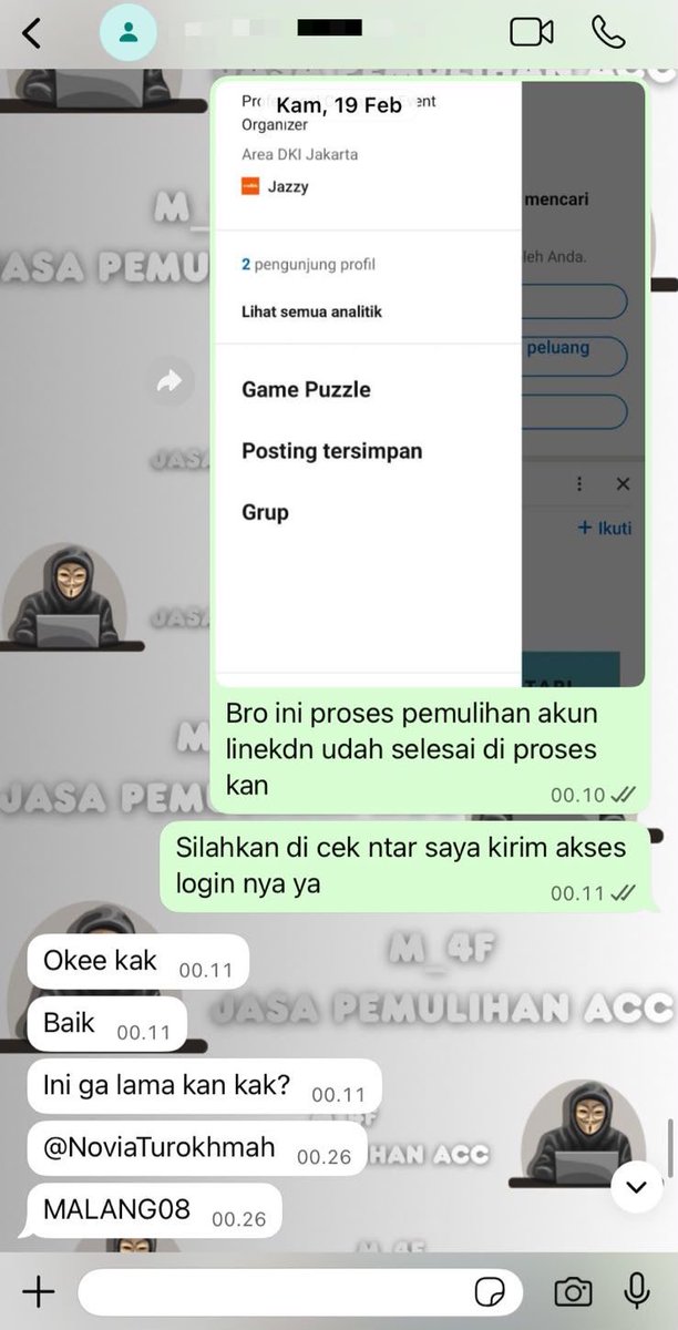 menarikz's tweet photo. Bantuan Jasa Pemulihan &amp; Perbaikan Akun Sosmed..

Melayani :
🔒Pulihkan,Balikin &amp; Hapus/Nonaktifkan Akun 
🔒Lacak Lokasi — Sadap Wa — Hack Akun

( Facebook, Instagram, TikTok, WhatsApp, Line, Twitter/X, Gmail/Email,Telegram, Game &amp; Lainnya ) 

Minatt?? WhatsApp Ada Di Bio !!! https://t.co/BEhmhYRImU