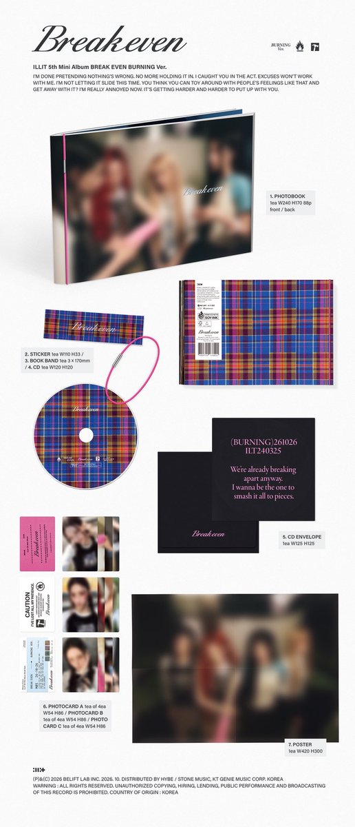 twoonehee's tweet photo. ILLIT 5th Mini Album ‘BREAK EVEN’
EVEN BURNING ver.
EVEN QUIET ver.
EVEN MAD ver. https://t.co/EXgylykvhd