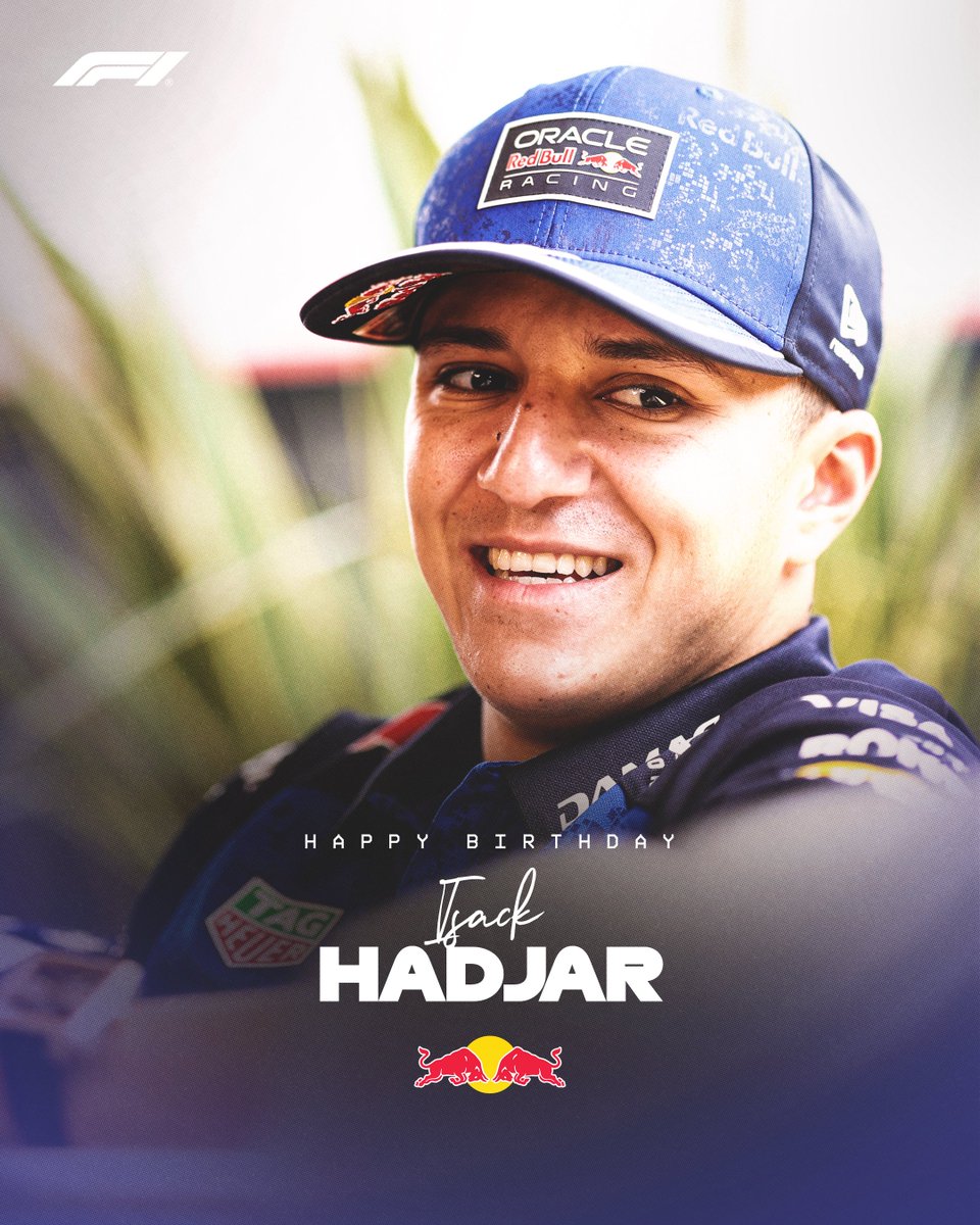 F1's tweet photo. Wishing a happy birthday to @Isack_Hadjar!

Fresh off the podium, and ready to attack another lap of life 🎂

#F1 https://t.co/8KPVJ1rmfy