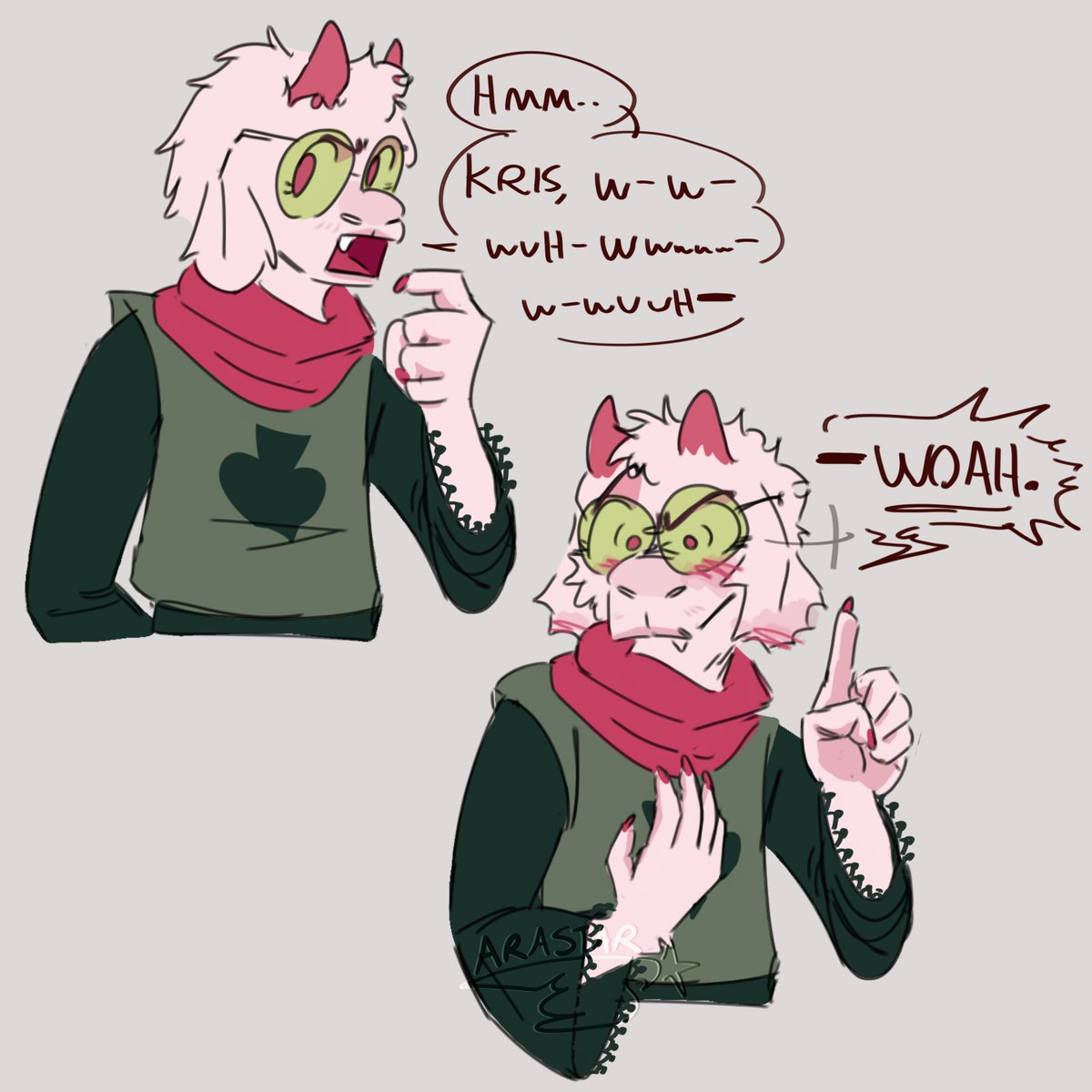 arastar_29's tweet photo. in all my years of being a huge UT/DR fan not once have i considered projecting my stutter onto ralsei (or any character in general)
#deltarune #ralseideltarune https://t.co/Eq3QjwphTq