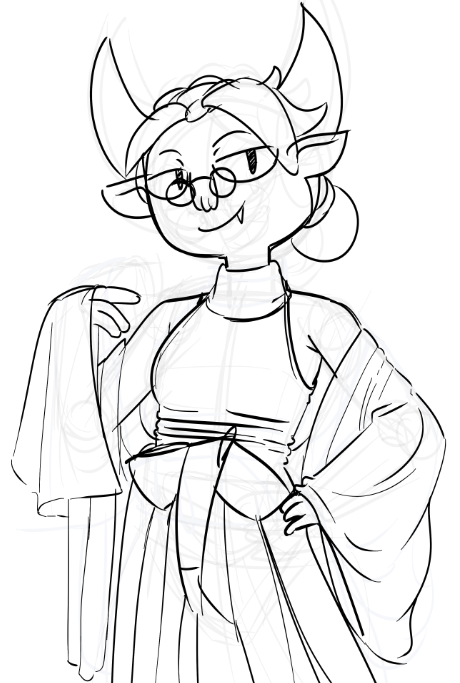 RuleBandit's tweet photo. A New Dress for Bandit Princess Wip
To wrap up the Bp Costurera drawing group,
I still need to make new dresses for Liz and Huntress. https://t.co/1onS0zI9Zk