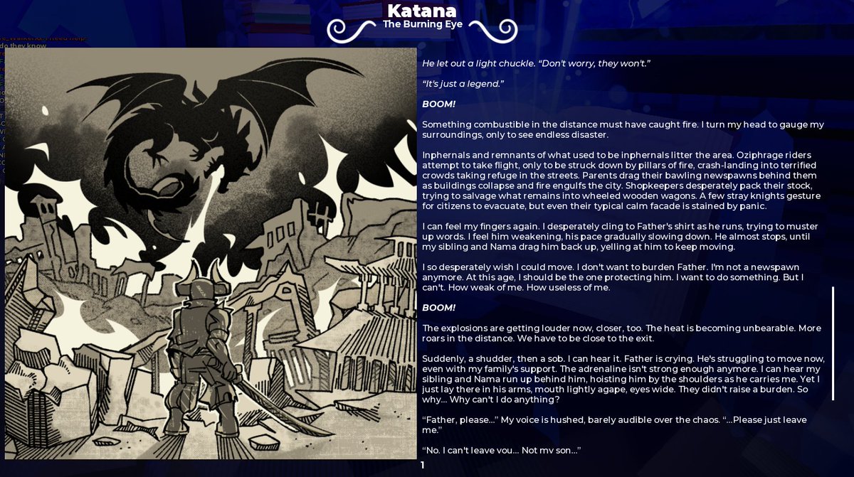 DafNuk's tweet photo. KATANA LORE PAGE 1 #PHIGHTING #CROSSROADS https://t.co/MxkokhxUwF