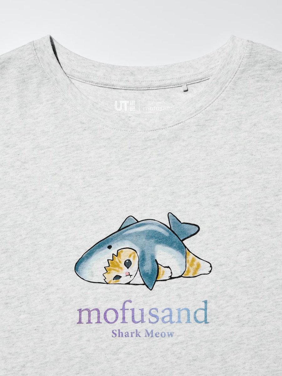 mofusand_goods_'s tweet photo. 🌟コラボ🌟

 『#mofusand×#ユニクロ』新コレクション

「サメにゃん」が沢山のTシャツが登場🦈✨

📅2026年9月下旬発売

🔻詳しくはこちら🔻
https://t.co/2I5hJVGPPq

#モフサンド 引用：ユニクロ https://t.co/85fJLcegG6
