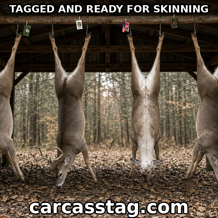 CarcassTag's tweet photo. You Bag It! You Tag It!
Waterproof field tags that survive rain, blood, and a tailgate. We print your name and customer ID. You write the date, time, and confirmation number. Steel cable included. #deertag #huntingtag https://t.co/reknZONg1B https://t.co/iZAhxlEXXv