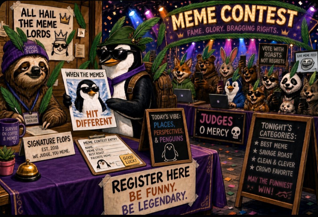 Les_loves_Humbl's tweet photo. 🚨 PENGUIN MEME CONTEST 🚨

Win 500K–1M $Penguin on Robinhood.

This ecosystem is just getting started. Make a meme that shows how massive it’s about to get.

How to enter:

     1. Create an original Penguin meme. Make it bold,  funny, and unforgettable.

      2. Post it on your page with these tags: $Penguin #Robinhood #Memecoin #Crypto #Giveaway

        3. Like and quote-repost this post.

        4. Drop your original post link in the comments. The community votes by liking comments.

The more viral and badass it is, the bigger the prize.

Contest ends October 1 at 8 PM CST. Most likes wins.