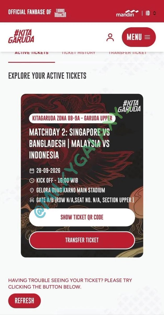 Milkygalaxy_'s tweet photo. Udpate
Wts tiket timnas upper Garuda

Indonesia vs Malaysia
Matchday 2 -> 180k/tix

Garuda north Matchday 2 -> 350k/tix

Di bantu proses pemindahan Garuda id

tags.wts.wtbtiketimnas2026 https://t.co/9dXEvvuoyV