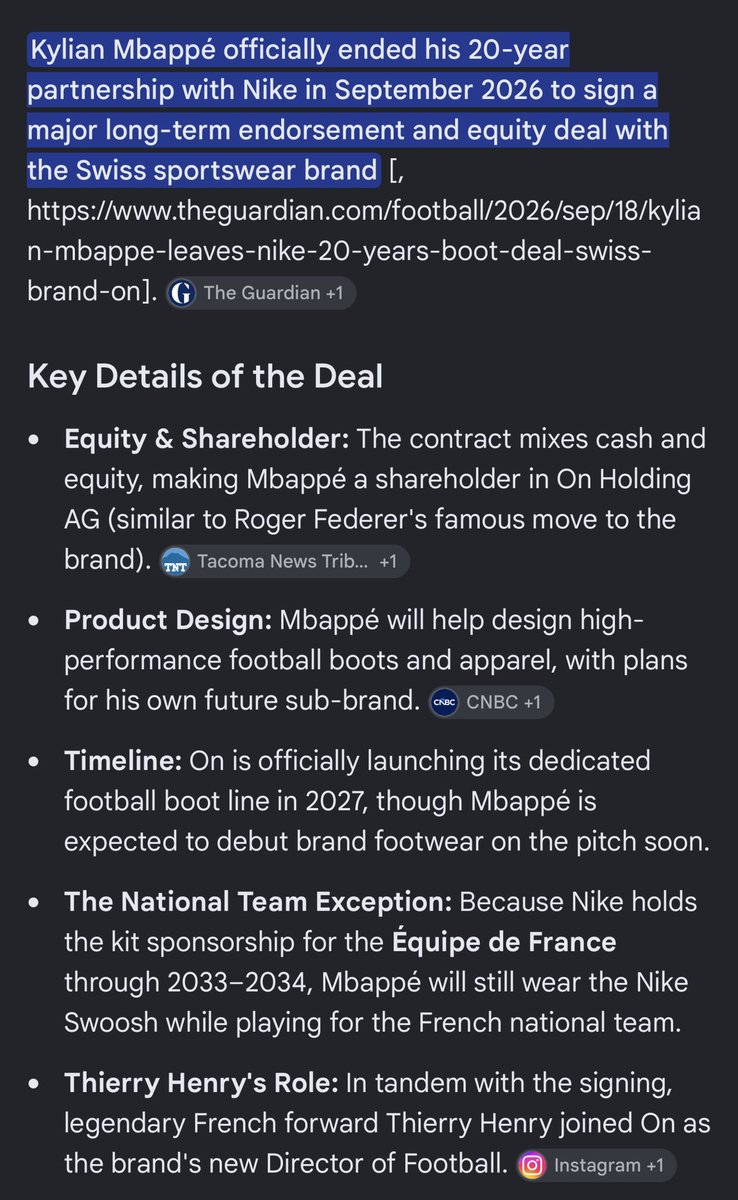 TheAchitecte's tweet photo. In the meantime in the world, football player #Mbappé Kylian Mbappé leaves Nike after 20 years to sign boot deal with Swiss brand #On

What are your thoughts on this ? https://t.co/rRGkpCSQe8