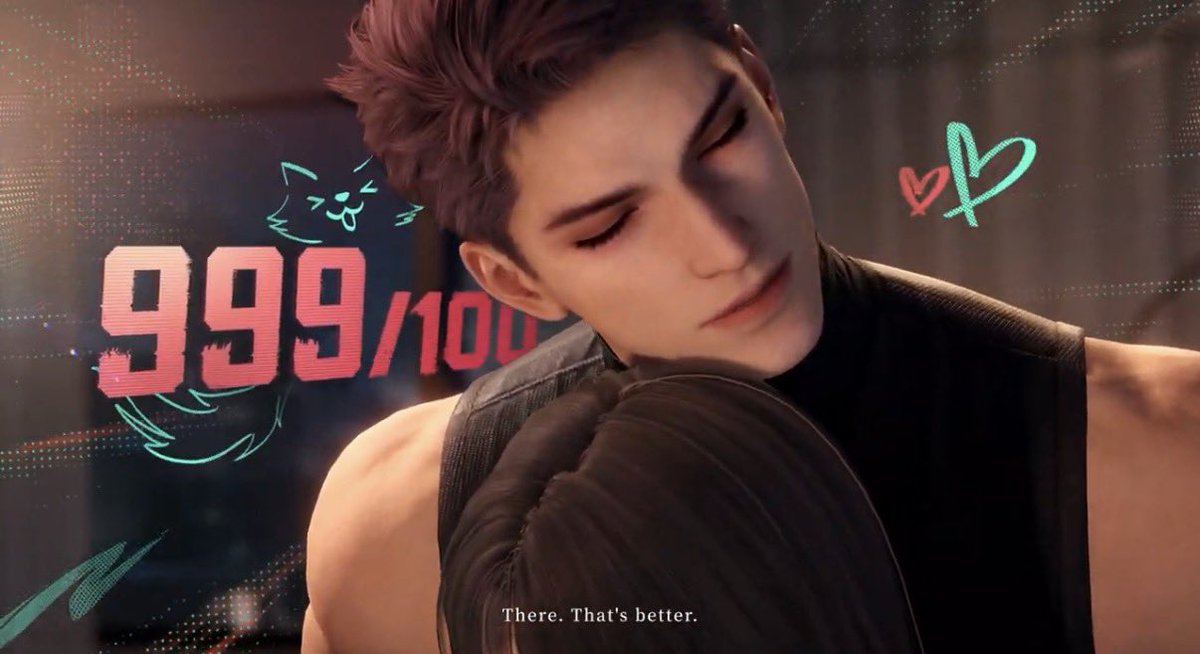 baldgirl789's tweet photo. i just realized the pv was giving him scores omg 
cleverness: 100/100
obedience: 100-21/100 
affection: 999/100 😭😭😭 
im gonna crash out they put so much effort into this https://t.co/PgptomxY04