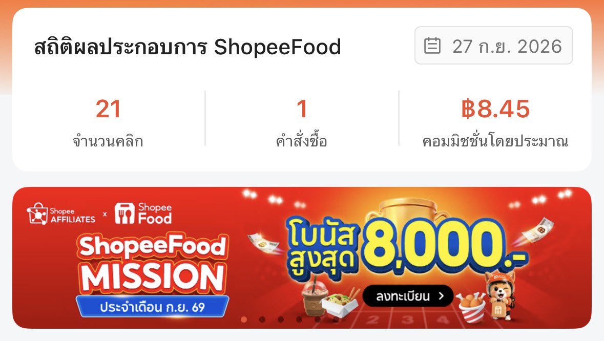 pps_dxl's tweet photo. อมก ยอดคลิกเยอะที่สุดเท่าที่ทำมา มียอดซื้อด้วย ขอบคุณคับบ 😭😭😭 

#shopeeaffiliate #shopeefood https://t.co/mTt8FSiWiV