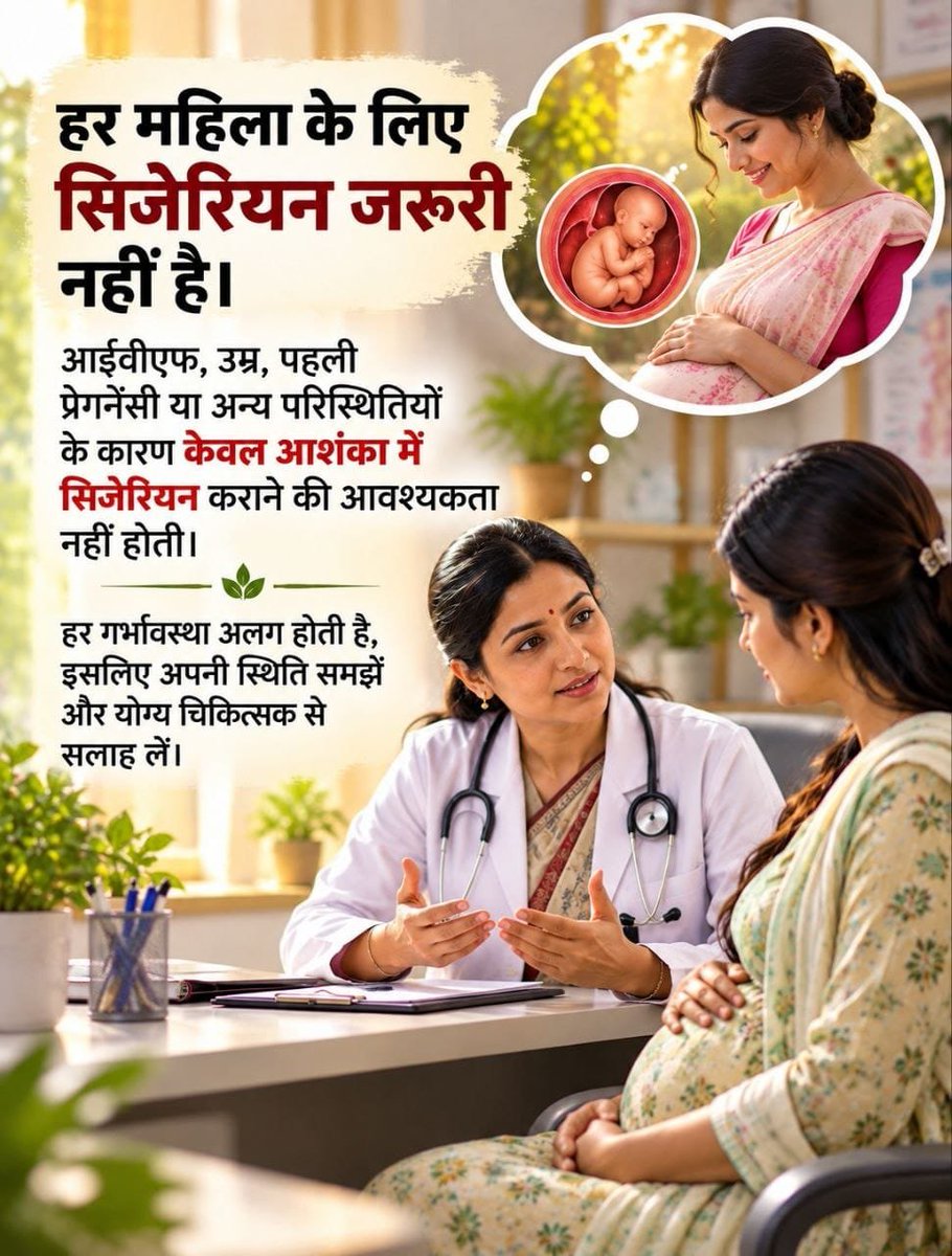 RajokriAshram's tweet photo. क्या प्रसव के डर से C-Section चुनना सही है?

दर्द प्रबंधन के कई सुरक्षित विकल्प उपलब्ध हैं। अपने डॉक्टर से इन विकल्पों पर खुलकर चर्चा करें और सही रास्ता चुनें। दूसरों को सही जानकारी लेने के लिए प्रेरित करें।

#मातृत्व_जागरूकता सुप्रसव अभियान। https://t.co/Wo3N0ZNZDQ