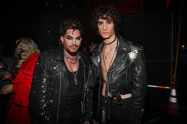 4Gelly's tweet photo. Adam Lambert with Sombr backstage 🤩🖤🖤 #VMAs 
https://t.co/B3XWglZ2GI https://t.co/z16R7B7zE5