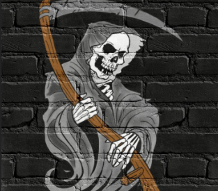 Uzu_Brady_3000's tweet photo. Graffiti Art Mural of the
#Grim_Reaper (Death)
(Ps) My #Rhyme_No_Reason
Rest In Peace to #Metallica's
late brother #Cliff
the creator of (Anesthesia)
Pulling Teeth bass #Riff
(Pps) 🌹🌷🌹🌷🌹🌷🌹 https://t.co/ibadOjhML3