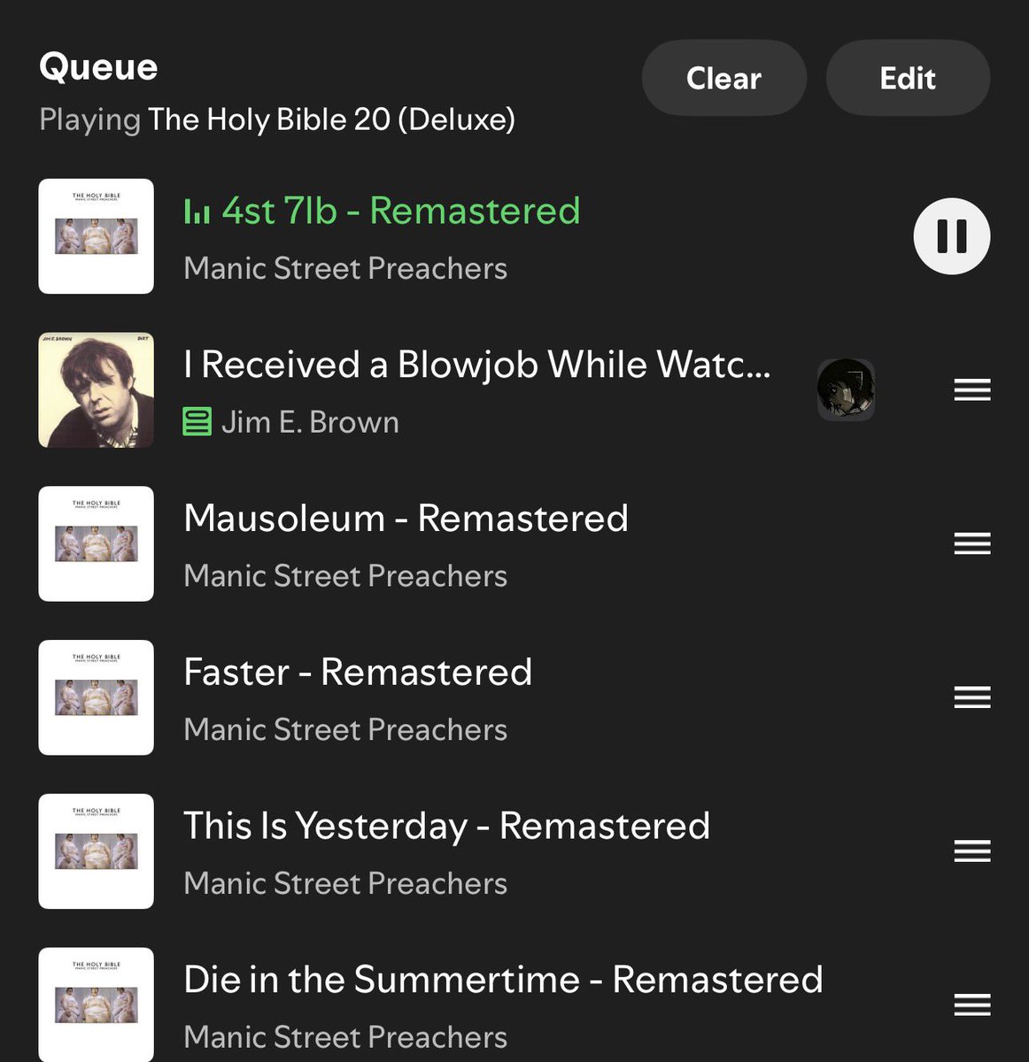 nickywiire's tweet photo. i dont think i quite remember this song on the holy bible https://t.co/JeWLyDpdbm