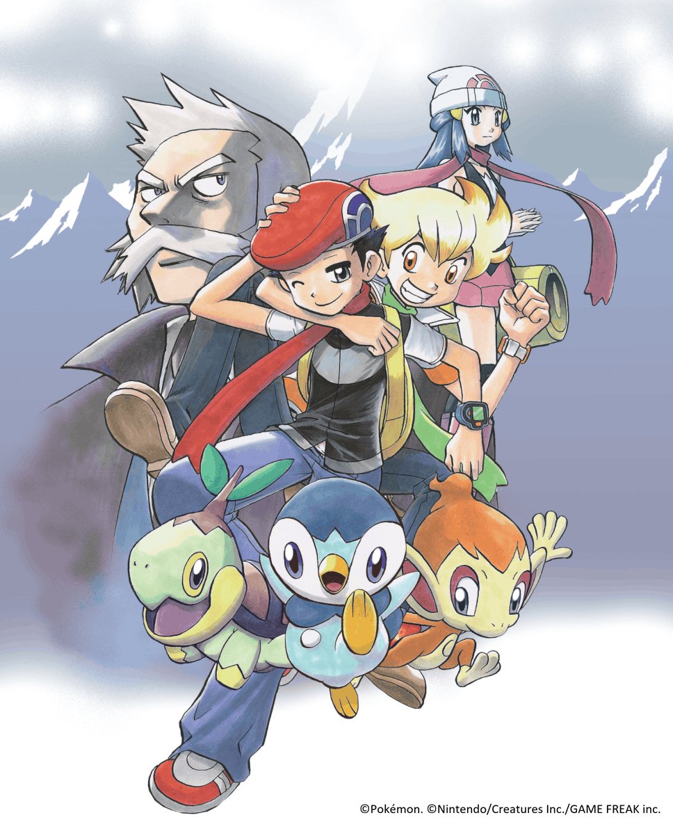 pokesp_special's tweet photo. 本日9月28日は、2006年9月28日に『ポケットモンスター ダイヤモンド・パール』が発売されてから20年の記念日です！
おめでとうございます!!
記念に第七章「ダイヤモンド・パール編」連載時のカラーイラストを公開！
#ダイパ20周年　#ポケSP https://t.co/55kPN3nUmH