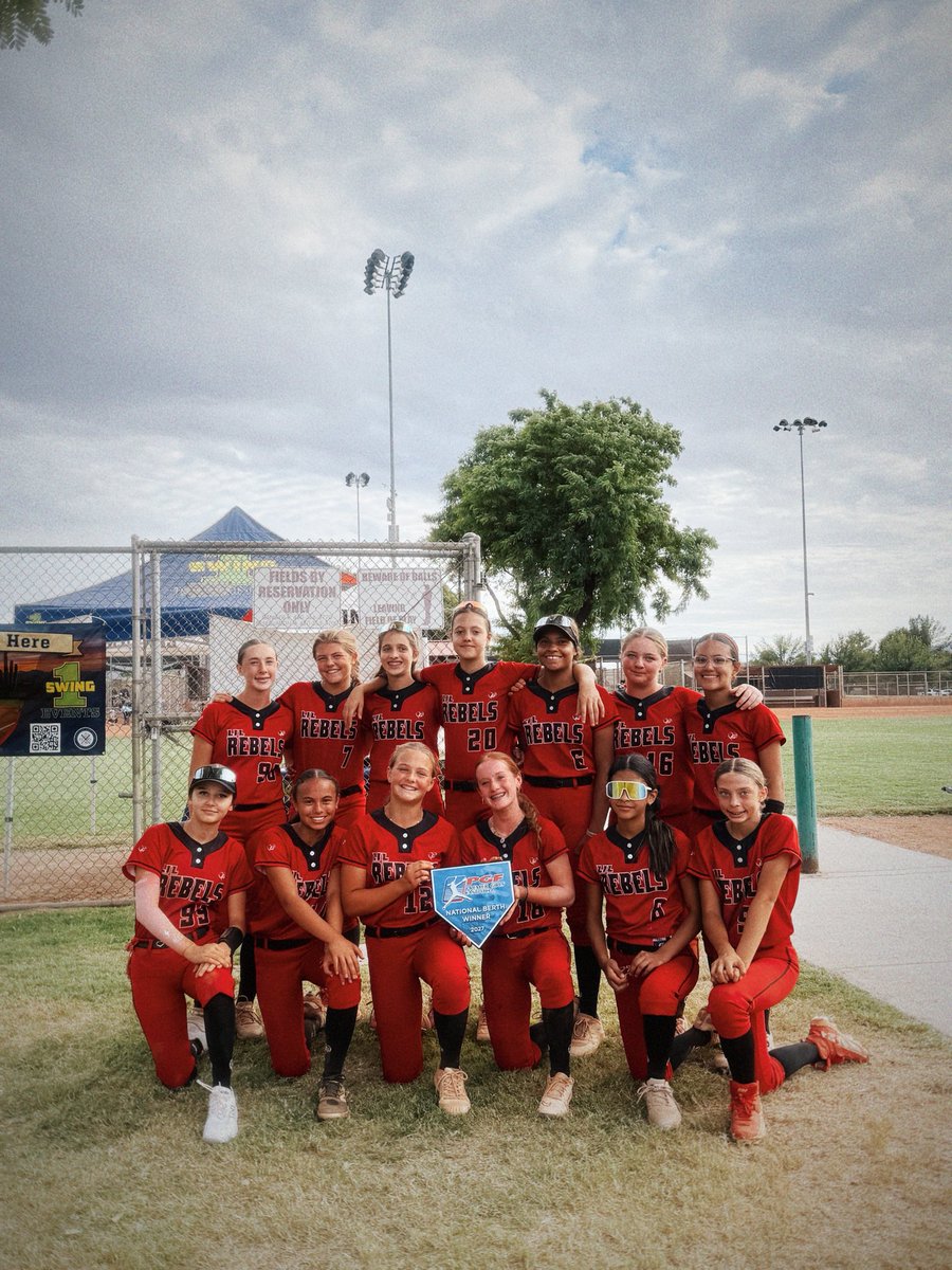 LilRebelsRCBall's tweet photo. These girls PUNCHED their ticket to the 2027 PGF Nationals! 🎟️🔥Went to Arizona with a mission and handled business. 🙌

WE ARE GOING BACK! PGF NATIONALS BOUND! 💪🔥 #pgfberth #pgfsoftball

@PGFnetwork @LilRebelsRC @ExtraInningSB @LineDsoftball 
@Softball_Home @SoftbalAmerica https://t.co/SgE5ivYH83