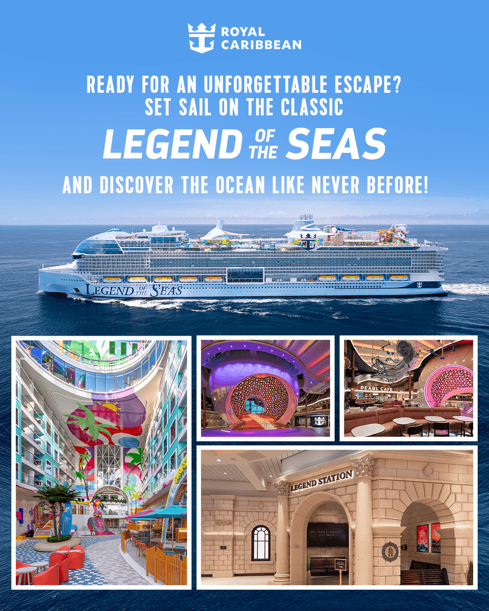 vivavoyageUK's tweet photo. 🌊 Ready for an unforgettable escape? Set sail on the classic Legend of the Seas and discover the ocean like never before! ✨
#RoyalCaribbean #LegendoftheSeas #Barcelona #Rome #comeseek #vacationmode #cruising https://t.co/ibRBJSQj8X