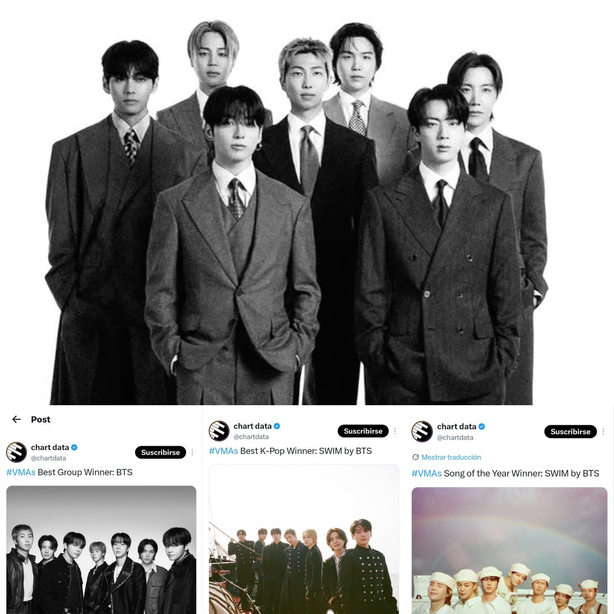pjmIesviu's tweet photo. #BTS nuevamente hizo historia, ELLOS GANARON TODAS SUS CATEOGIRAS en los VMAs 2026! TRES PREMIOS MAS PARA EL ESTANTE LOS REYES, se hizo justicia 😭🔥

- COMENTEN 👇

CONGRATULATIONS BTS
BTS PAVED THE WAY
SWIM SONG OF THE YEAR
BTS BEST K-POP
BTS BEST GROUP
BTS WON BEST ON VMAS
BTS HISTORY MAKERS
BTS RECORD CREATOR
#BTSonVMAs
#SwimSongOfTheYear
#BTS_BestKpop
#BTS_BestGroup
