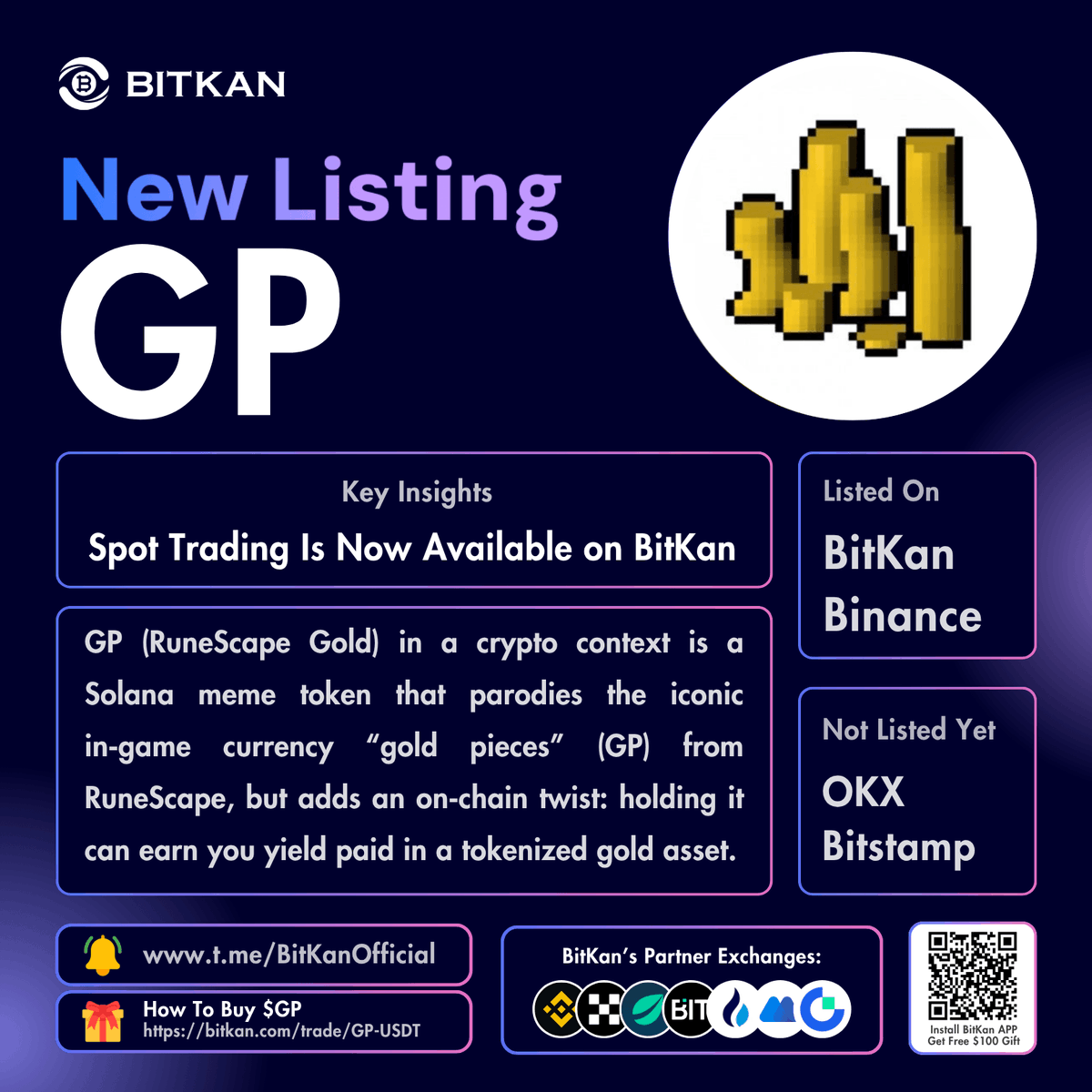 BitKanOfficial's tweet photo. π₯ New Listing: #GP spot trading pair is now available for trade on BitKan Crypto Exchange
$GP Spot Trading Pair:
https://t.co/nWksv5b0iL
Official #BitKan Announcement
https://t.co/SlmNhK6MJQ
Free $100 New User Sign-Up Gift:
https://t.co/41X7Ajq1D2 https://t.co/z3X3R8t5xY