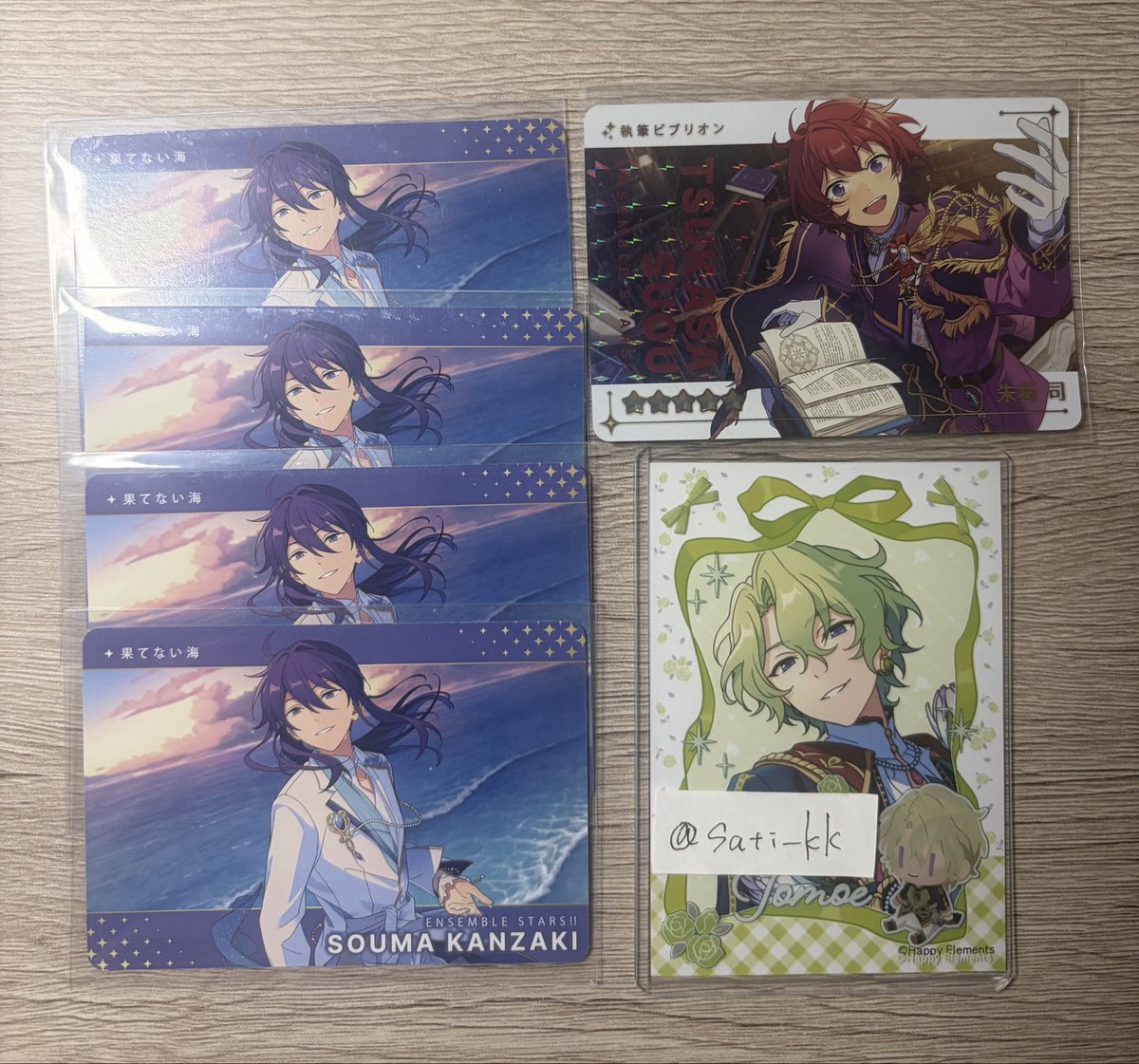 sati_kk's tweet photo. @poisonlily_ 初めましてこんばんは。検索よりお声がけ失礼いたします。
当方R司N颯馬4を所持しております。R真N日和1凪砂2藍良1との交換可能でしょうか？
ご検討いただけますと幸いです。 https://t.co/d87K7RtxE4