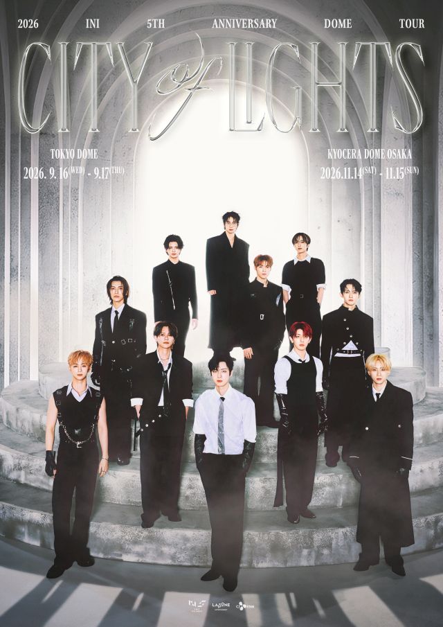 lawson_ticket's tweet photo. 【INI】
初となるドームツアー開催！

2026 INI 5TH ANNIVERSARY DOME TOUR
[CITY OF LIGHTS]

大阪公演チケット発売中！
11/14(土)15(日) 京セラドーム大阪

🎟️チケットはこちら
https://t.co/ol7OejUl8j

#INI_DOME_TOUR #INI_CITY_OF_LIGHTS #INI

@official__INI https://t.co/MEPouZgKc1