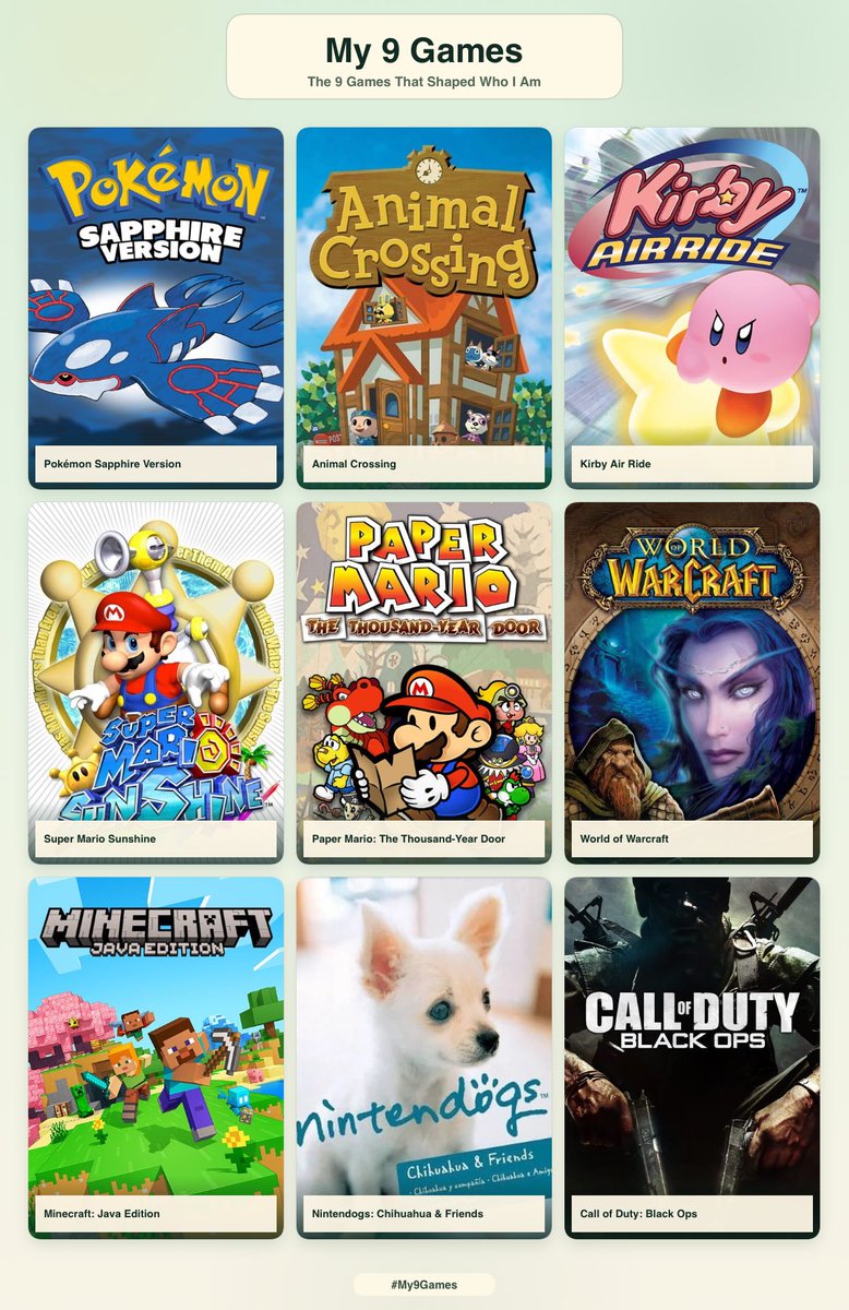 MCKGaston's tweet photo. 9 games that shaped me: https://t.co/9LTEMOqUbJ