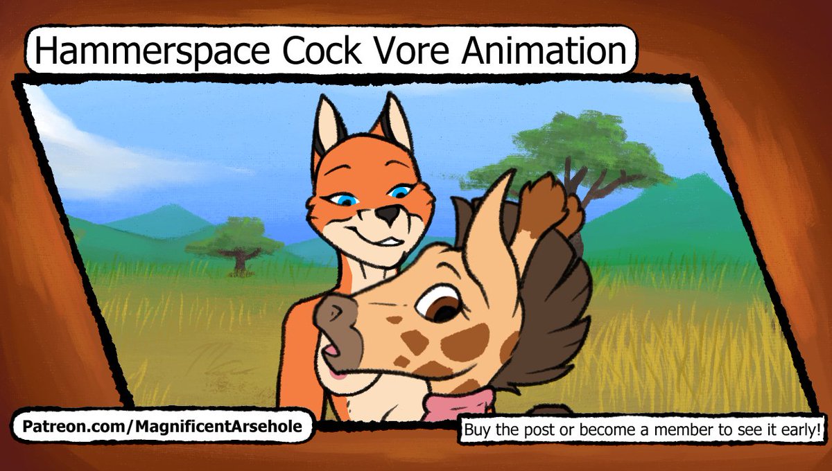 MagnificentArse's tweet photo. For those that were interested in this old WIP I have now finished this animation! 

#nsfw #furryart #animation #vore #cockvore

See the animation early by buying the post or becoming a member on Patreon: https://t.co/JbGAViAaQz https://t.co/oMQqvtTDVn