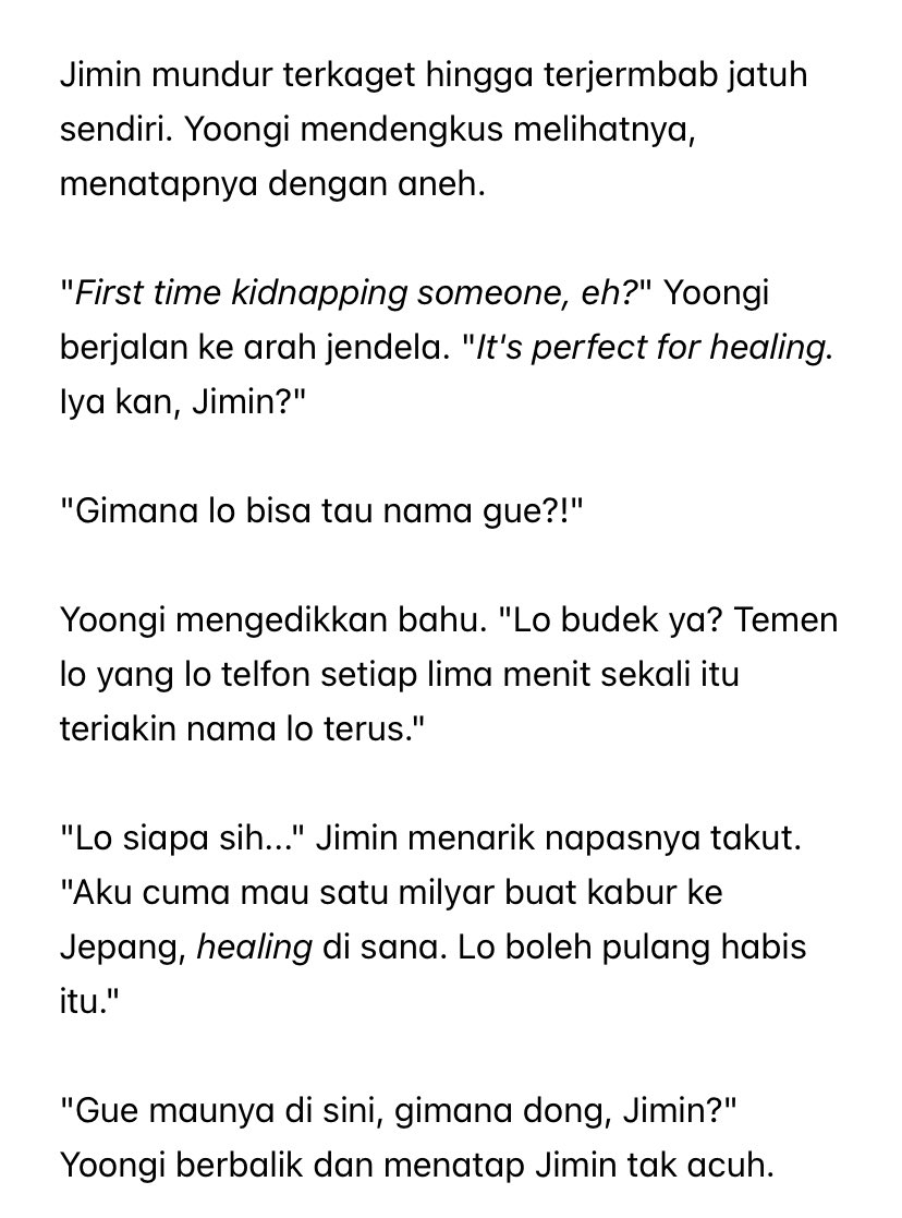 siinamoanroll's tweet photo. #yoonmin prompt au 

gasengaja culik bos mafia https://t.co/sPCYwdSRyW
