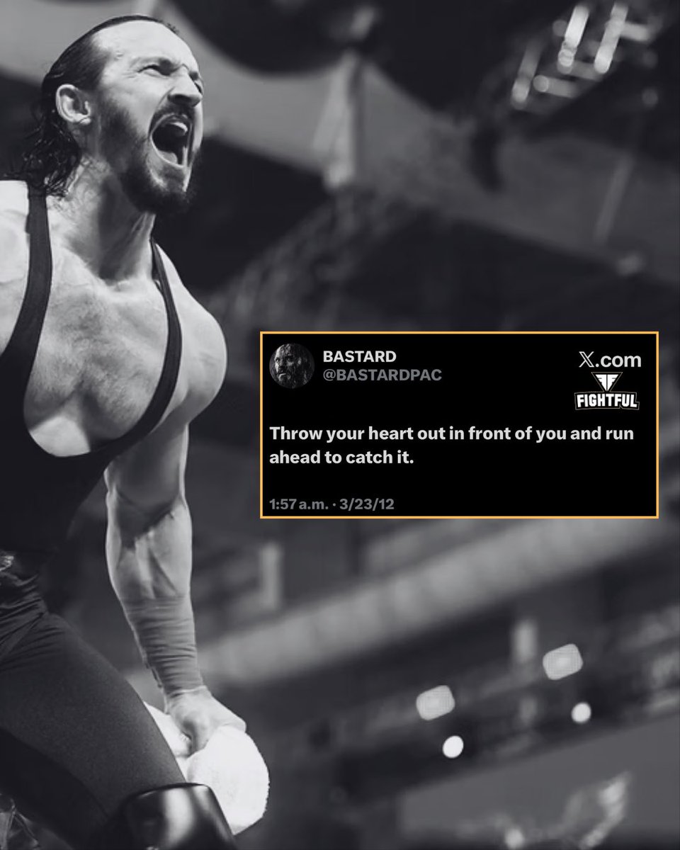 Fightful's tweet photo. “Throw your heart out in front of you and go and run to catch it” - PAC, 2012 https://t.co/irDeifPYBu